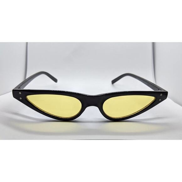 Slim Frame Yellow Colored Lense Sunnies New - Picture 1 of 6